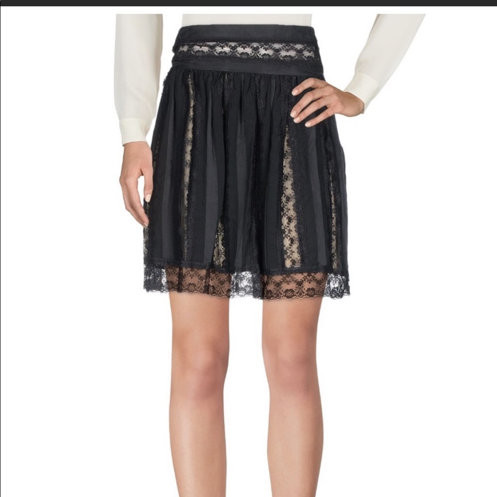 Balmain flowy  lace panels skirt sz 40